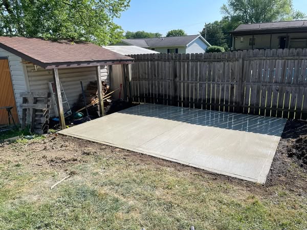 Completed concrete work